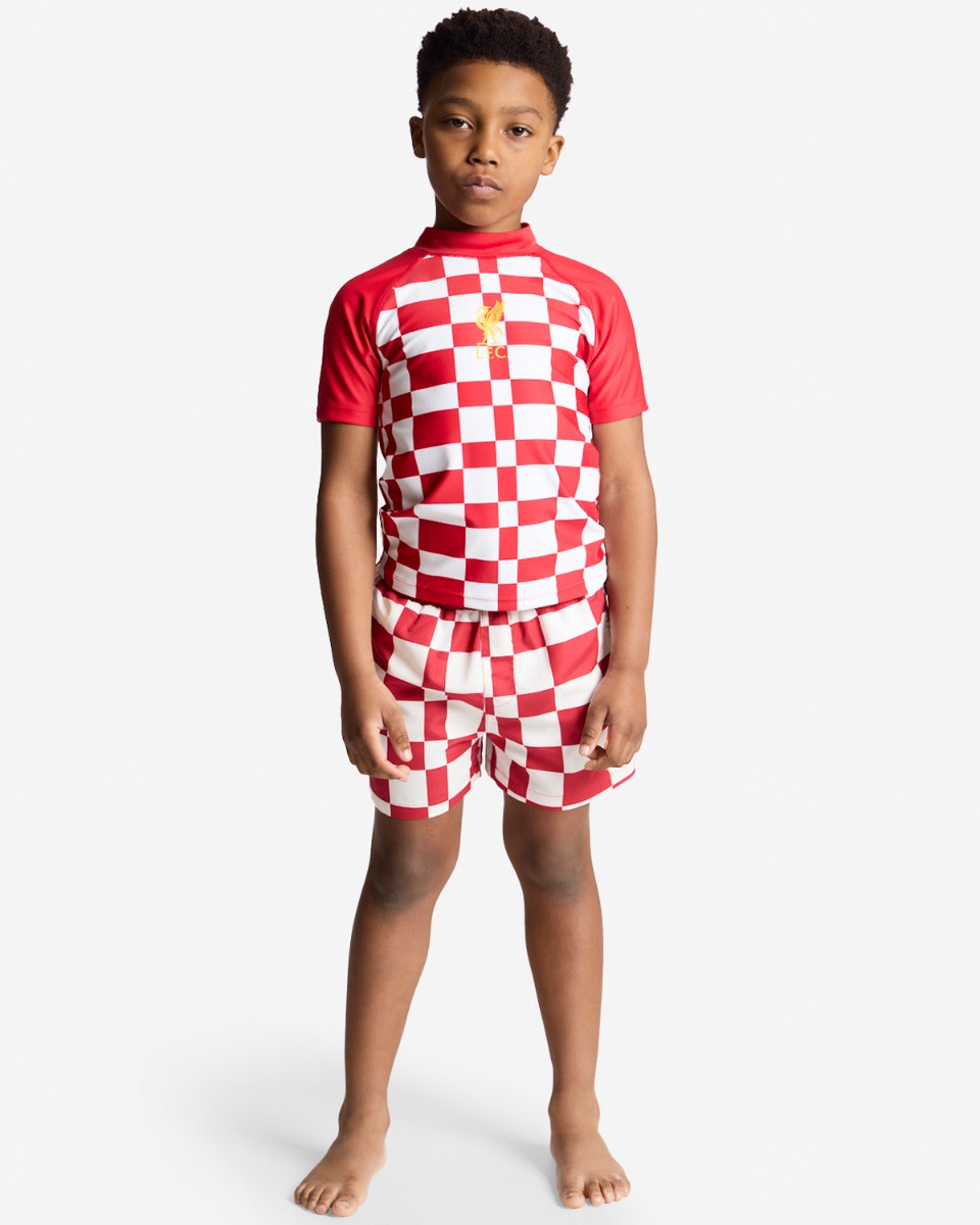 LFC Juniors Check Rash Top Red - Image 3