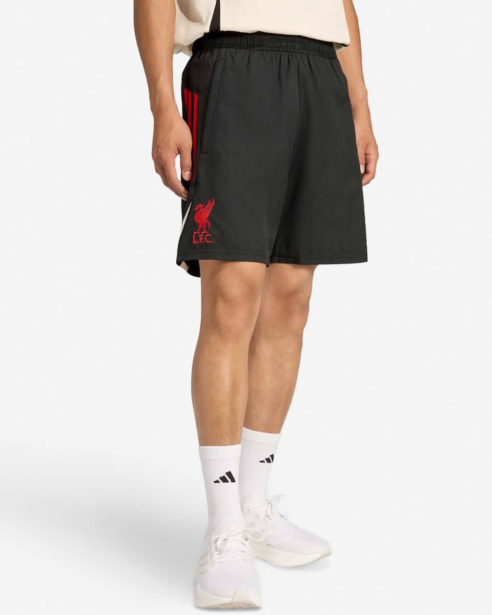 LFC adidas Menns 25/26 Domestic Downtime Shorts Svart - Image 3