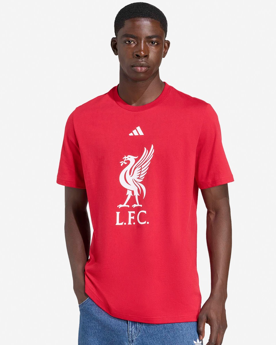 LFC adidas Herren-T-Shirt 25/26 DNA Crest Rot - Image 1