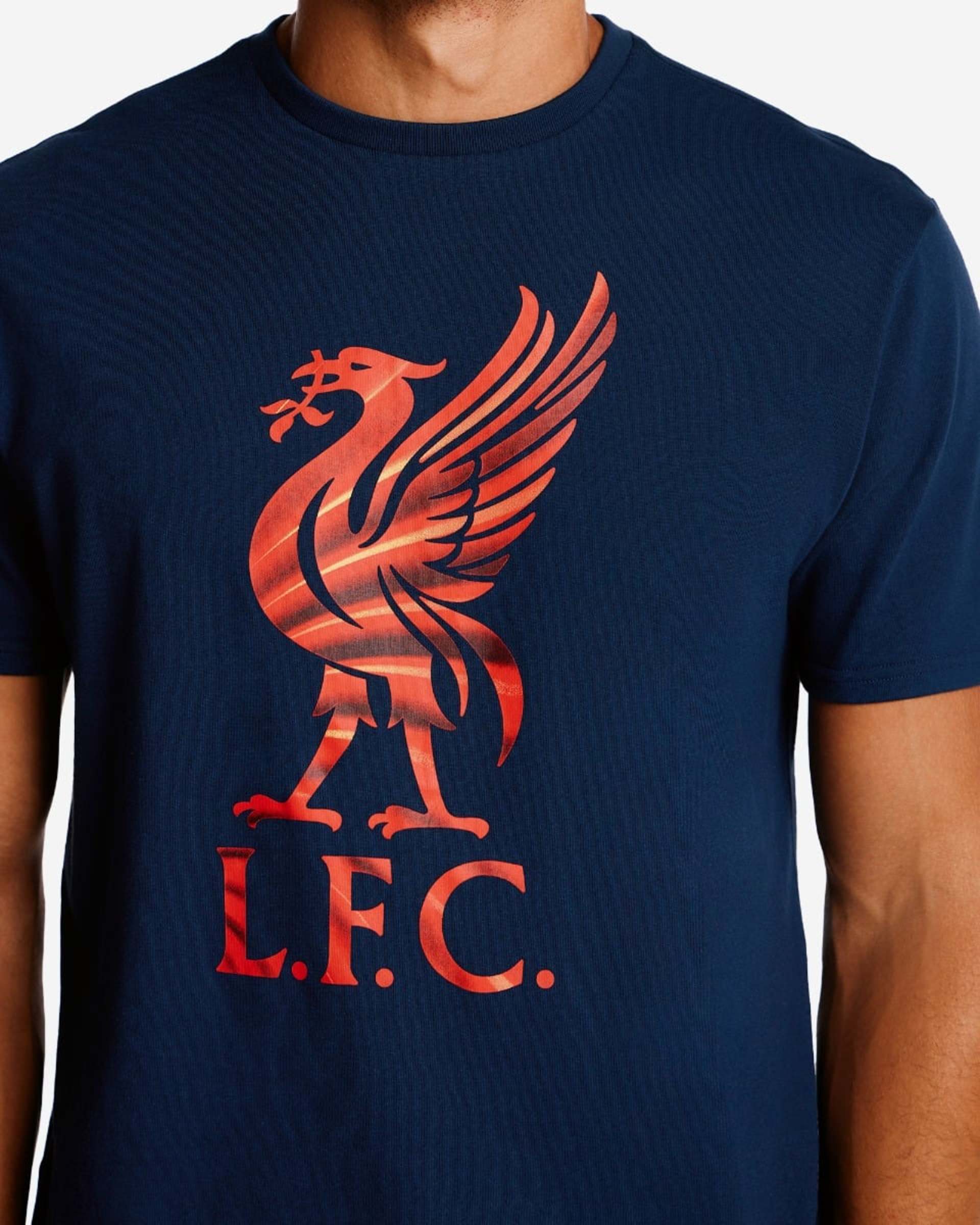 เสื้อยืดสวิร์ลลิเวอร์เบิร์ดผู้ชาย LFC สีกรมท่า - Image 3