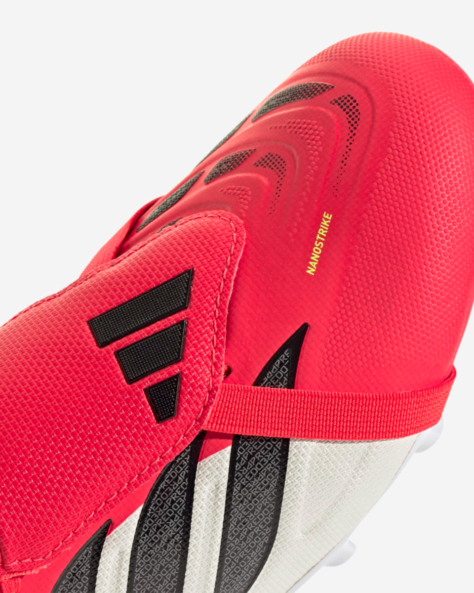 adidas Juniors Predator League Fold-Over Tongue Firm Ground Fotballsko Lucid Rød/Core Svart/Skyhvit - Image 2