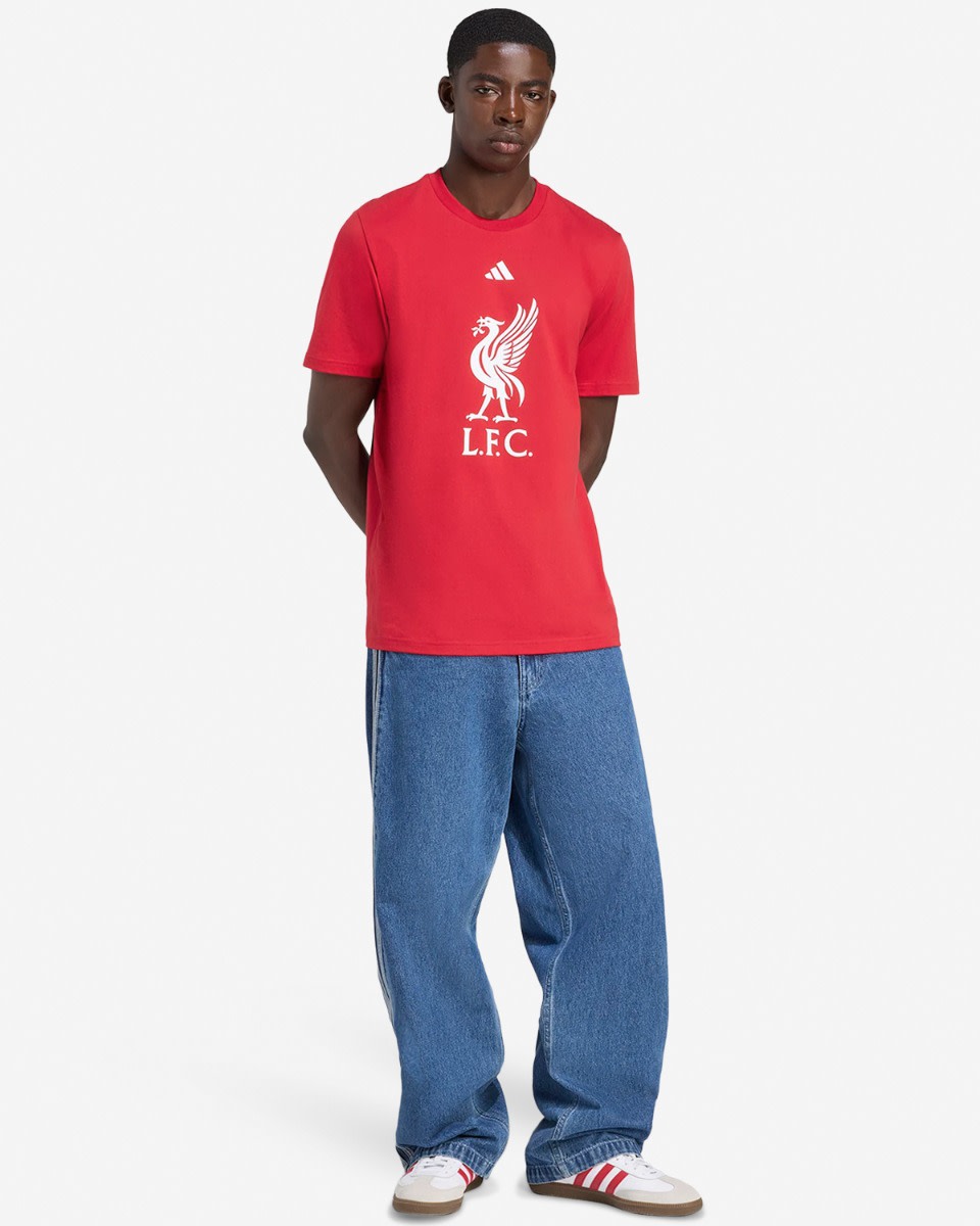LFC adidas Herren-T-Shirt 25/26 DNA Crest Rot - Image 3