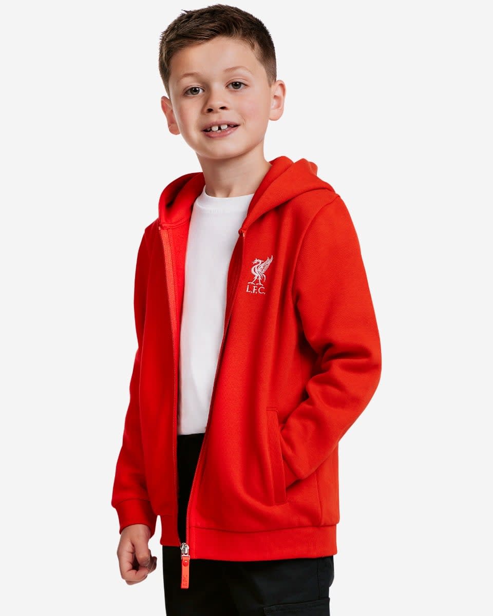 LFC Juniors Zip Through Hoodie Red - Image 4