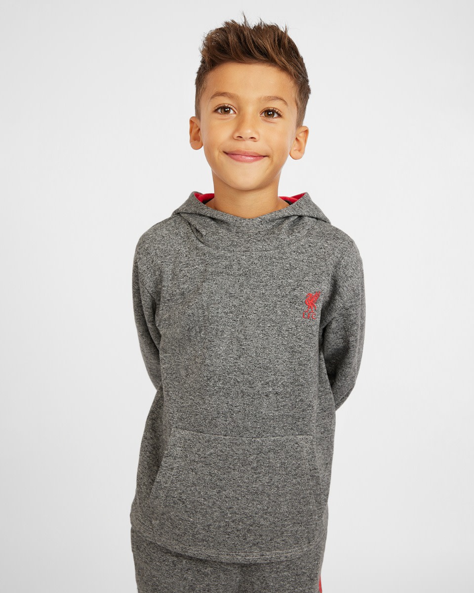 Sudadera con capucha y bolsillo LFC Juniors gris - Image 2
