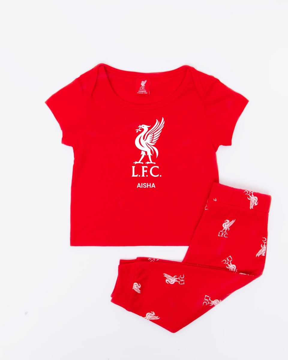 LFC Baby Personalised Liverbird Pyjamas - Image 1