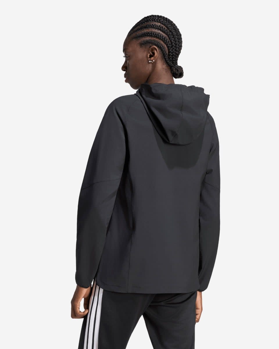 Coupe-vent LFC Adidas Tiro Travel à fermeture éclair intégrale pour femmes, noir - Image 2