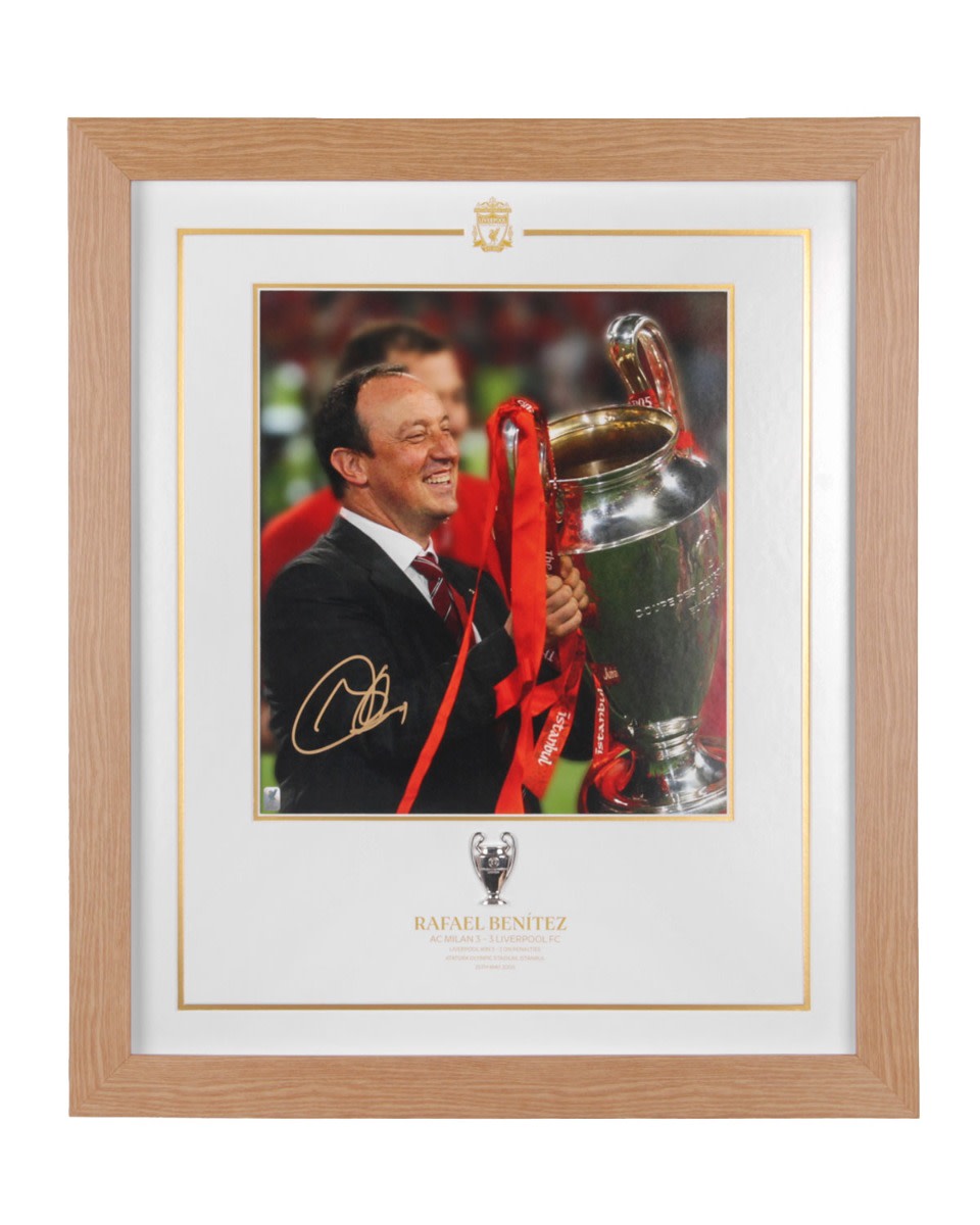 LFC Signed Benitez Istanbul Framed Image - Image 1