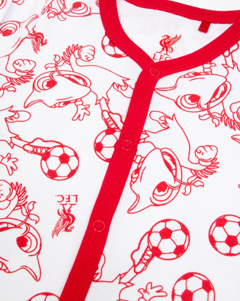 LFC Mighty Red Baby Romper White - Image 2