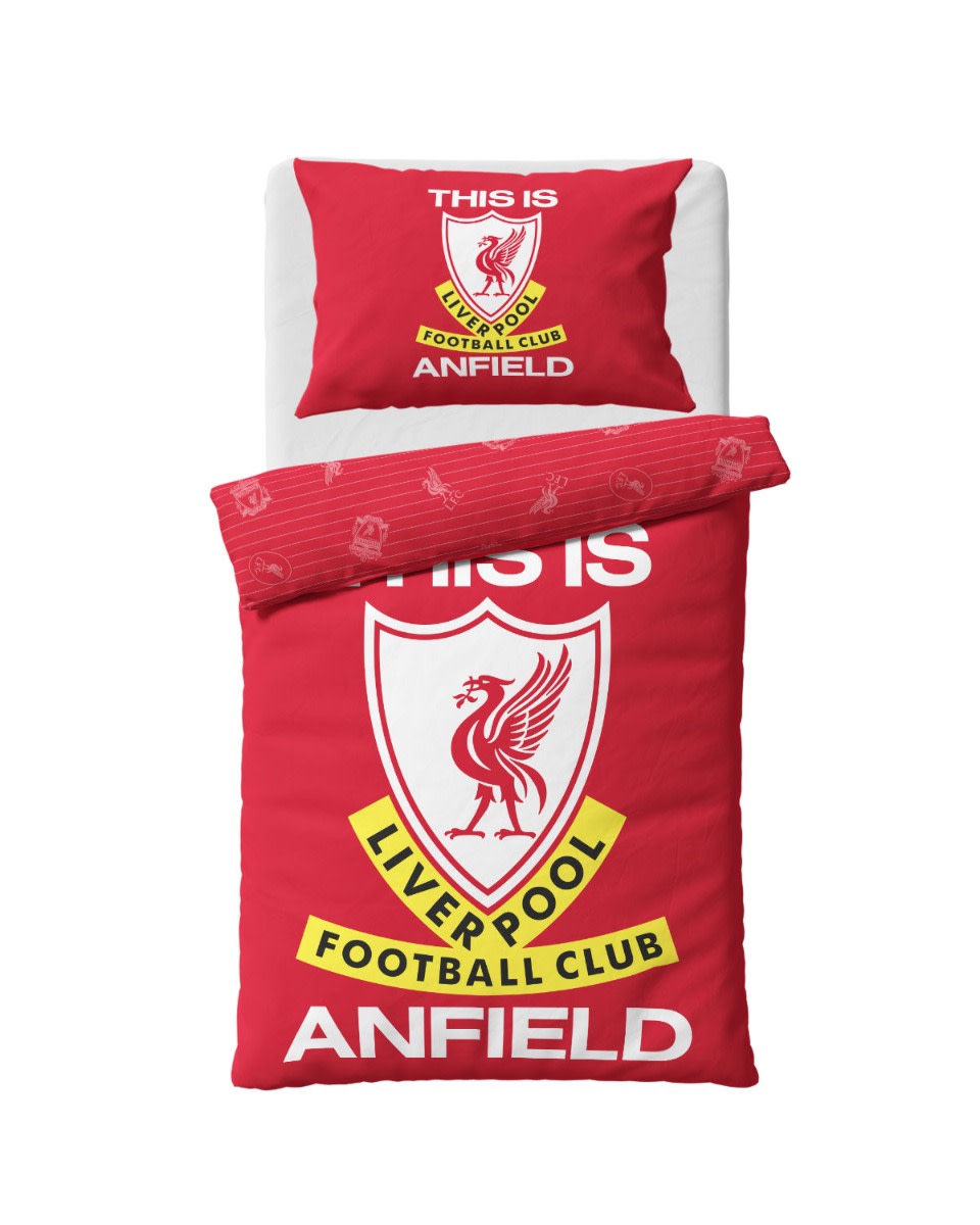 LFC This Is Anfield Single Duvet Set Red - Image 1