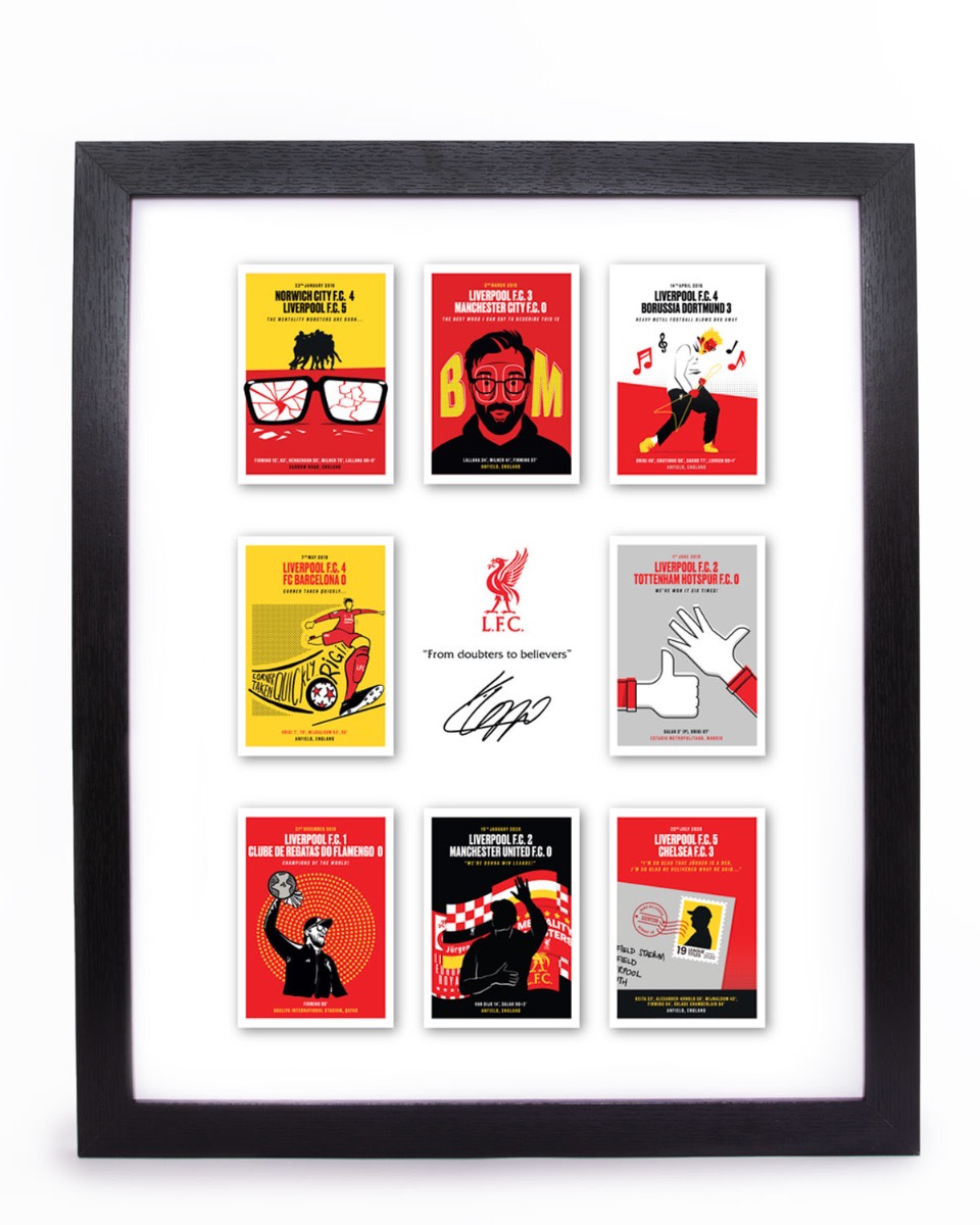 LFC Jürgen Klopp 40cm x 50cm indrammet billede - Image 1