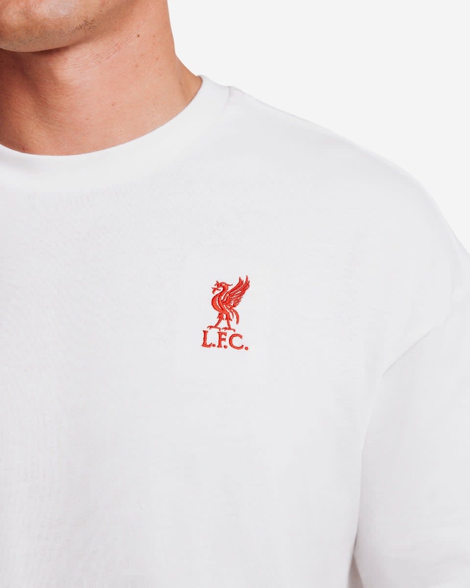 LFC Mens Oversized Liverbird Emblem Tee White - Image 2