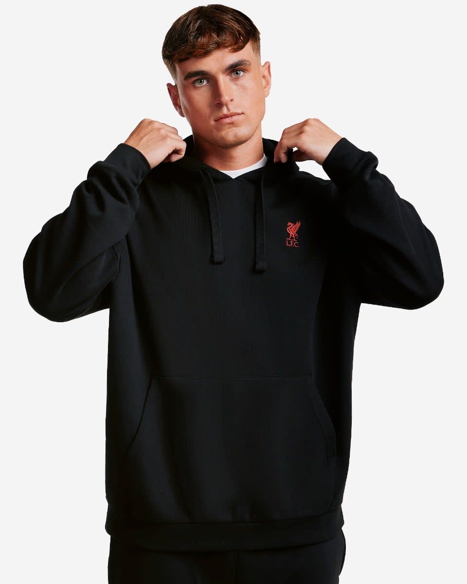 LFC 男士头顶超大徽标连帽衫黑色 - Image 1