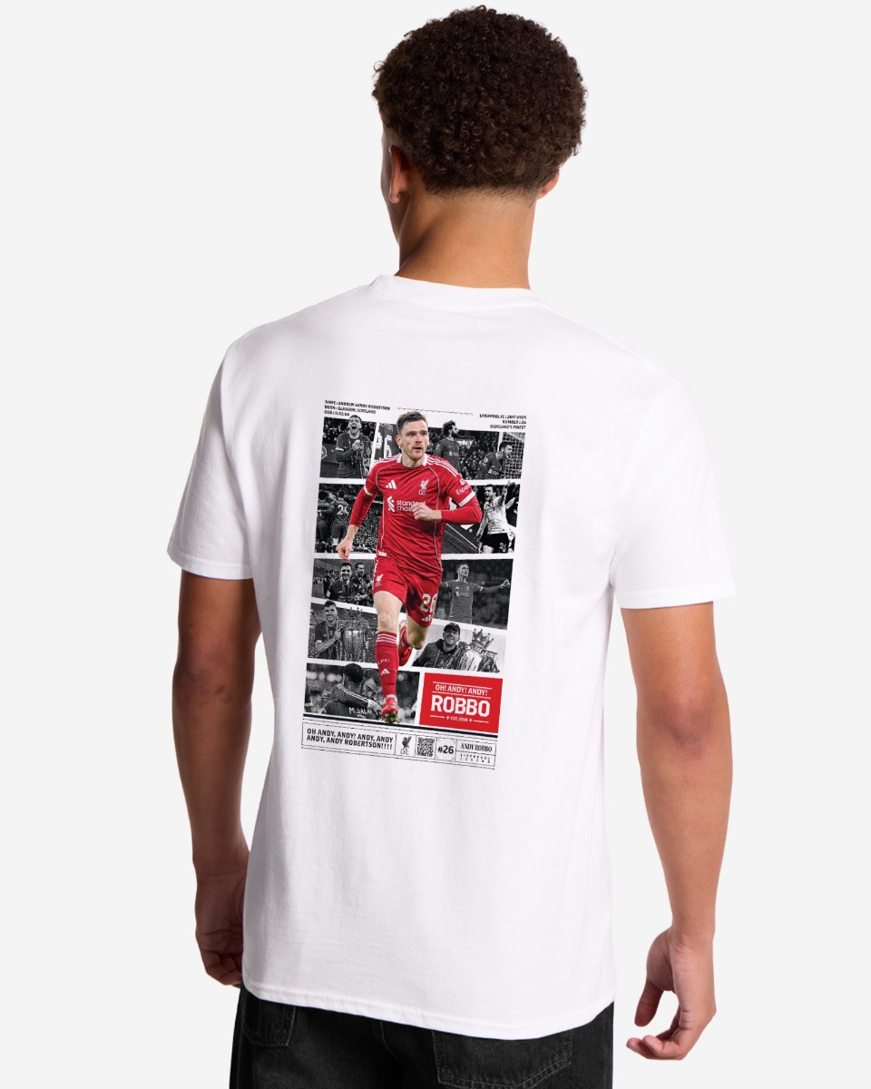 LFC 大人用ロバートソンモンタージュ T シャツホワイト - Image 1