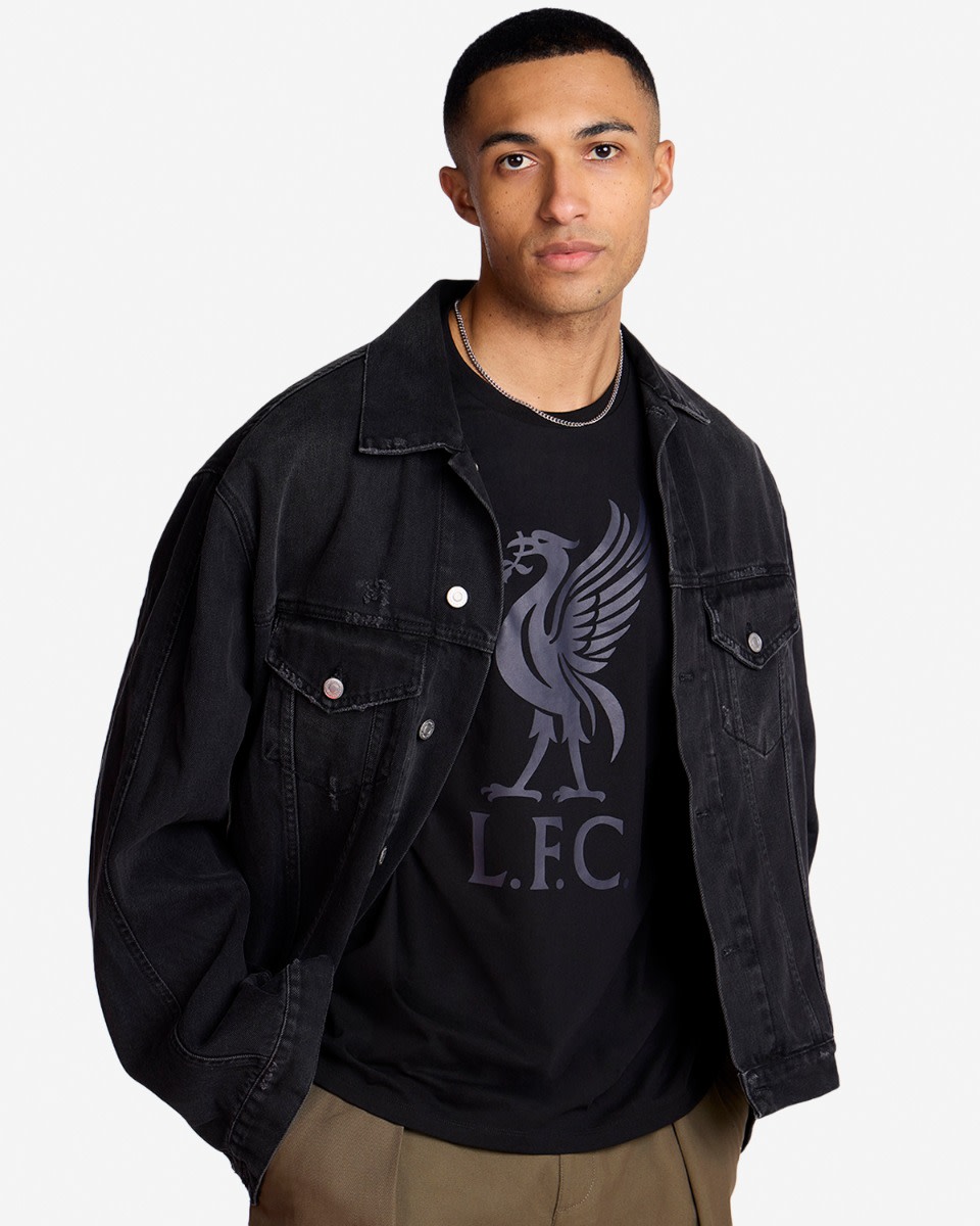 LFC Mens Liverbird Tee Black - Image 2