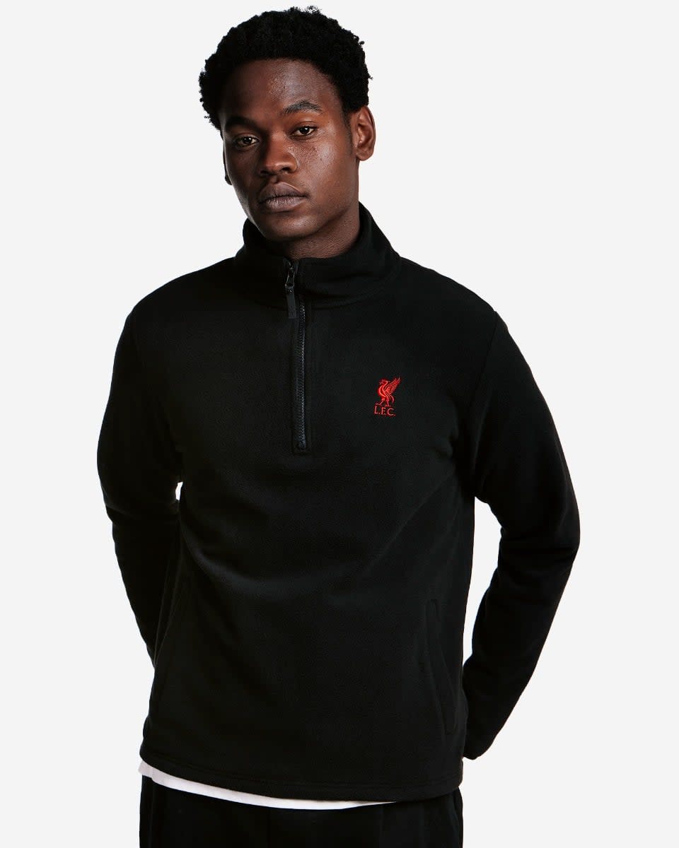 LFC Mens Quarter Zip Fleece Black - Image 1
