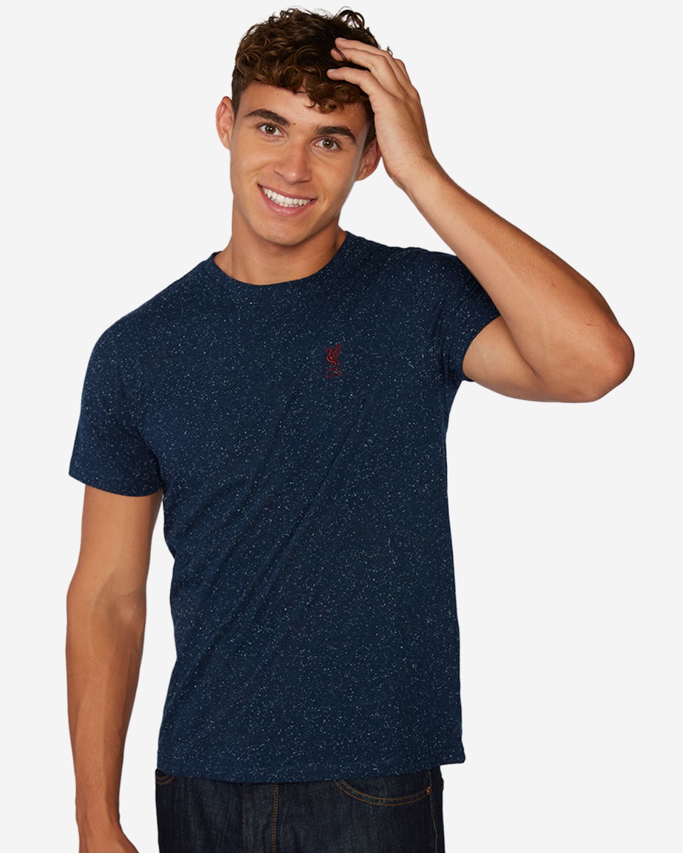 LFC Mens Crew Neck Neppy Yarn Tee Navy - Image 2