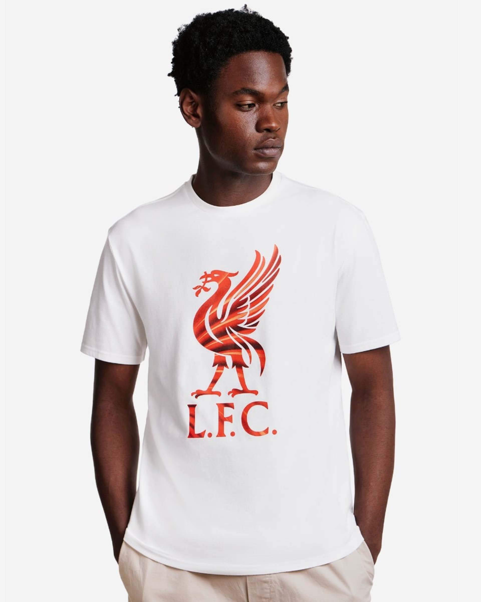 เสื้อยืดสวิร์ลลิเวอร์เบิร์ดผู้ชาย LFC สีขาว - Image 4