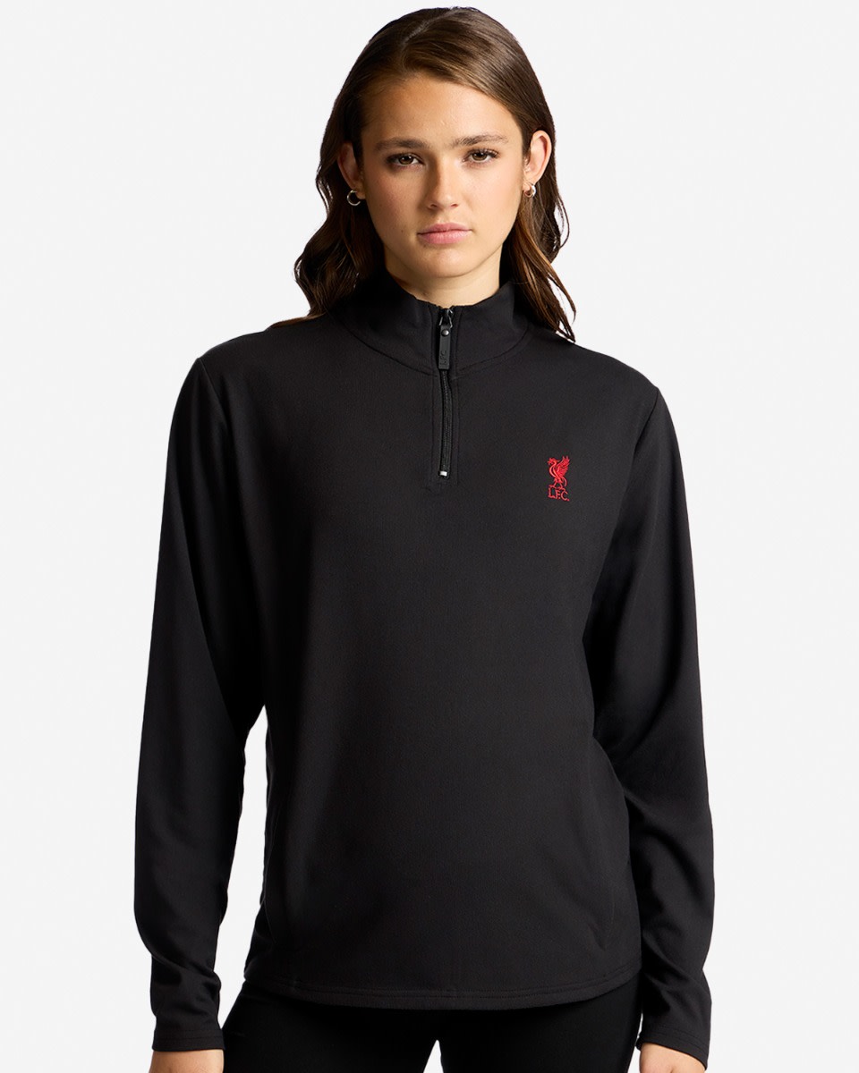 LFC Womens 1/4 Zip Fleece Black - Image 1