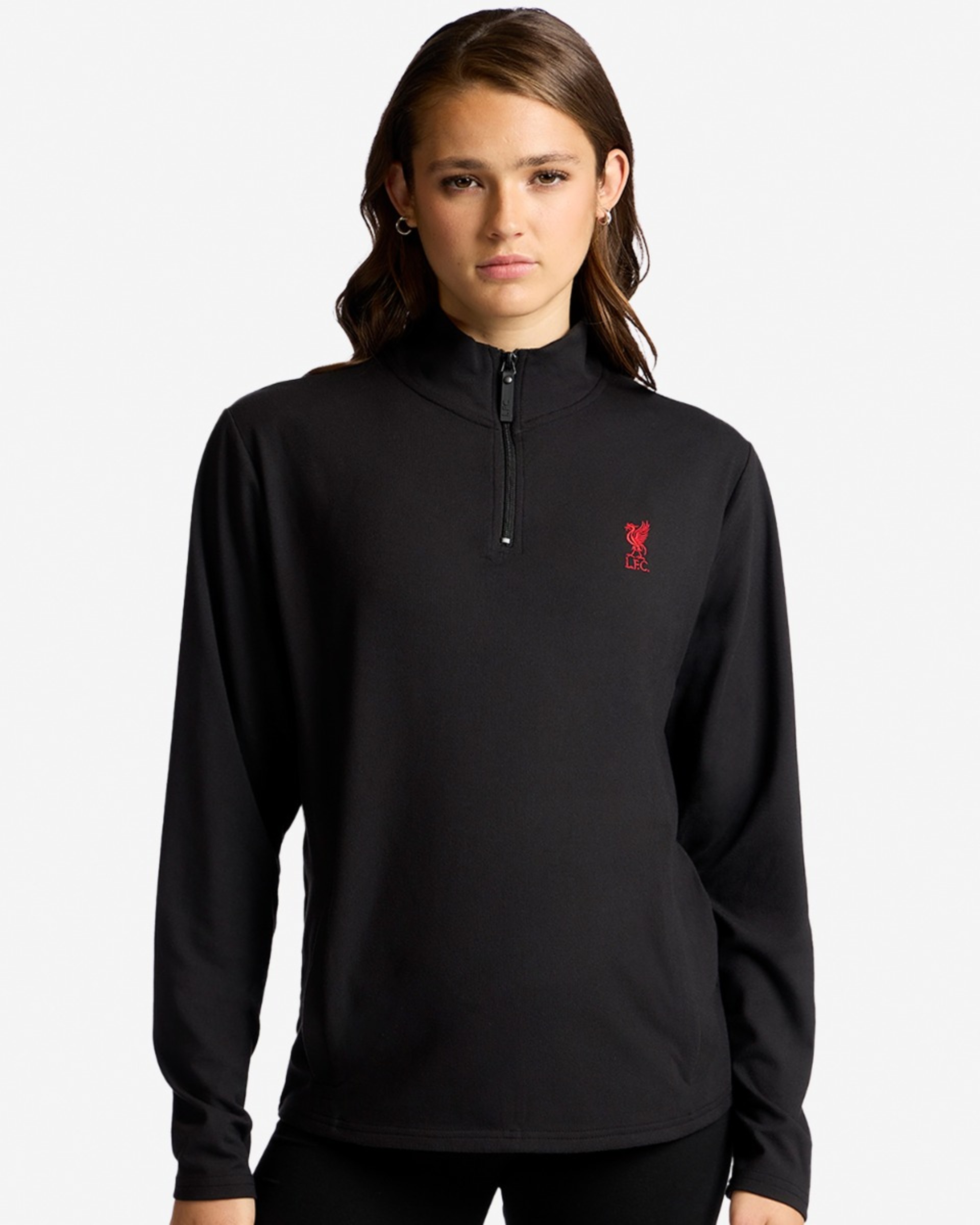 Polaire LFC à fermeture éclair 1/4 pour femmes, noir - Image 1