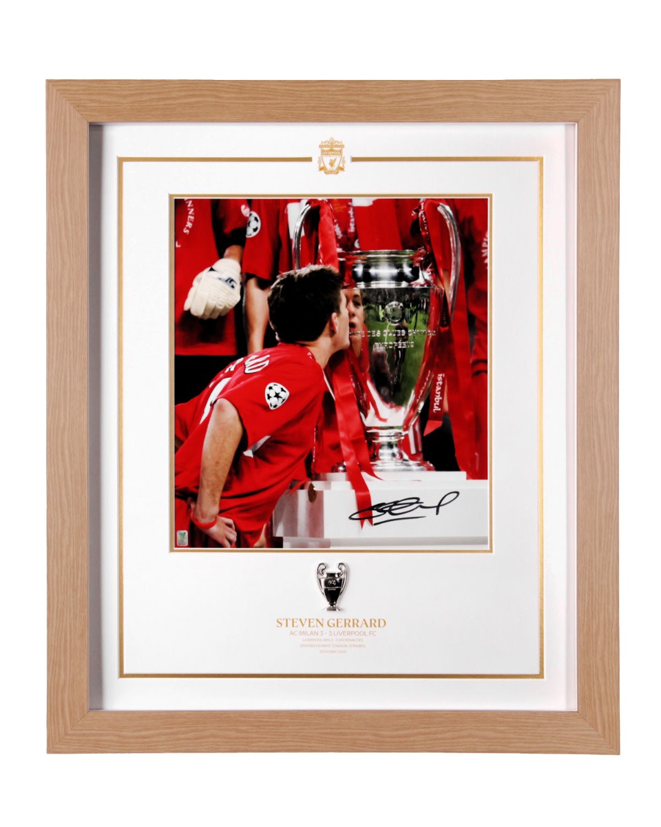 LFC Signed Gerrard Istanbul Framed Image - Image 1