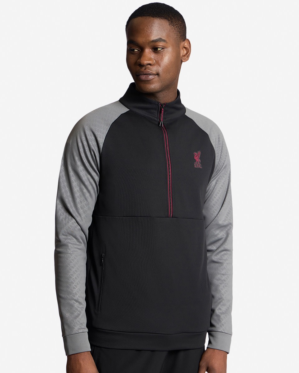 LFC Mens 1/2 Zip Tricot Top Black - Image 2