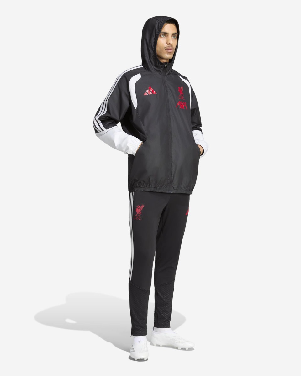 LFC adidas เสื้อแจ็คเก็ตสำหรับผู้ชาย 26/27 Tiro ทุกสภาพอากาศ สีดำ - Image 4
