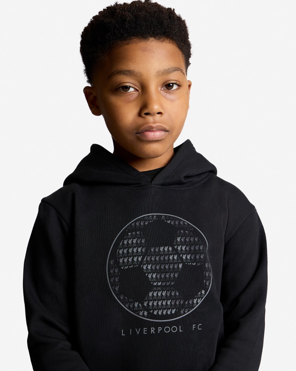 LFC Juniors Liverbird Ball Hoody Black - Image 3