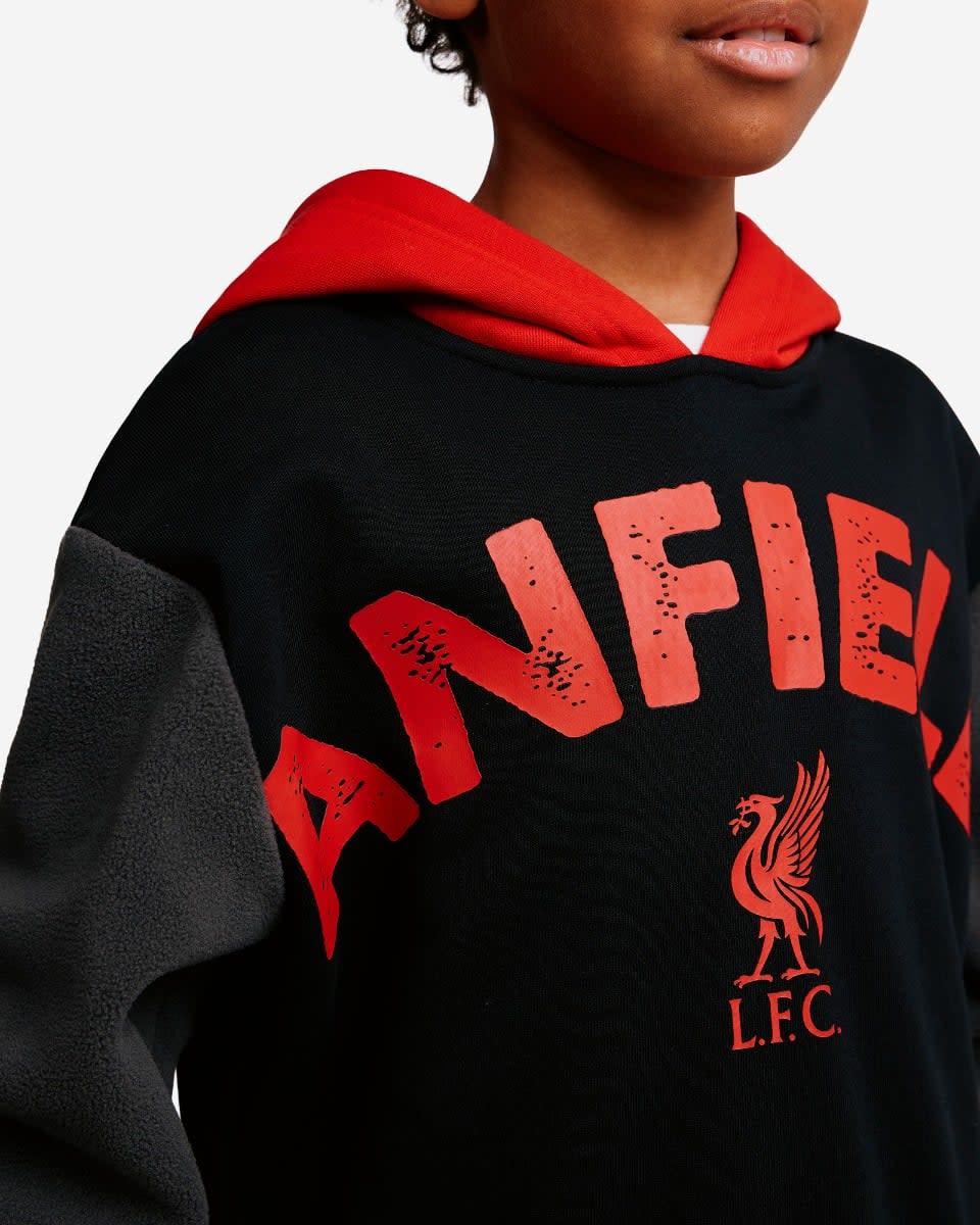LFC Juniors Panelled Sweat Fleece Black - Image 4