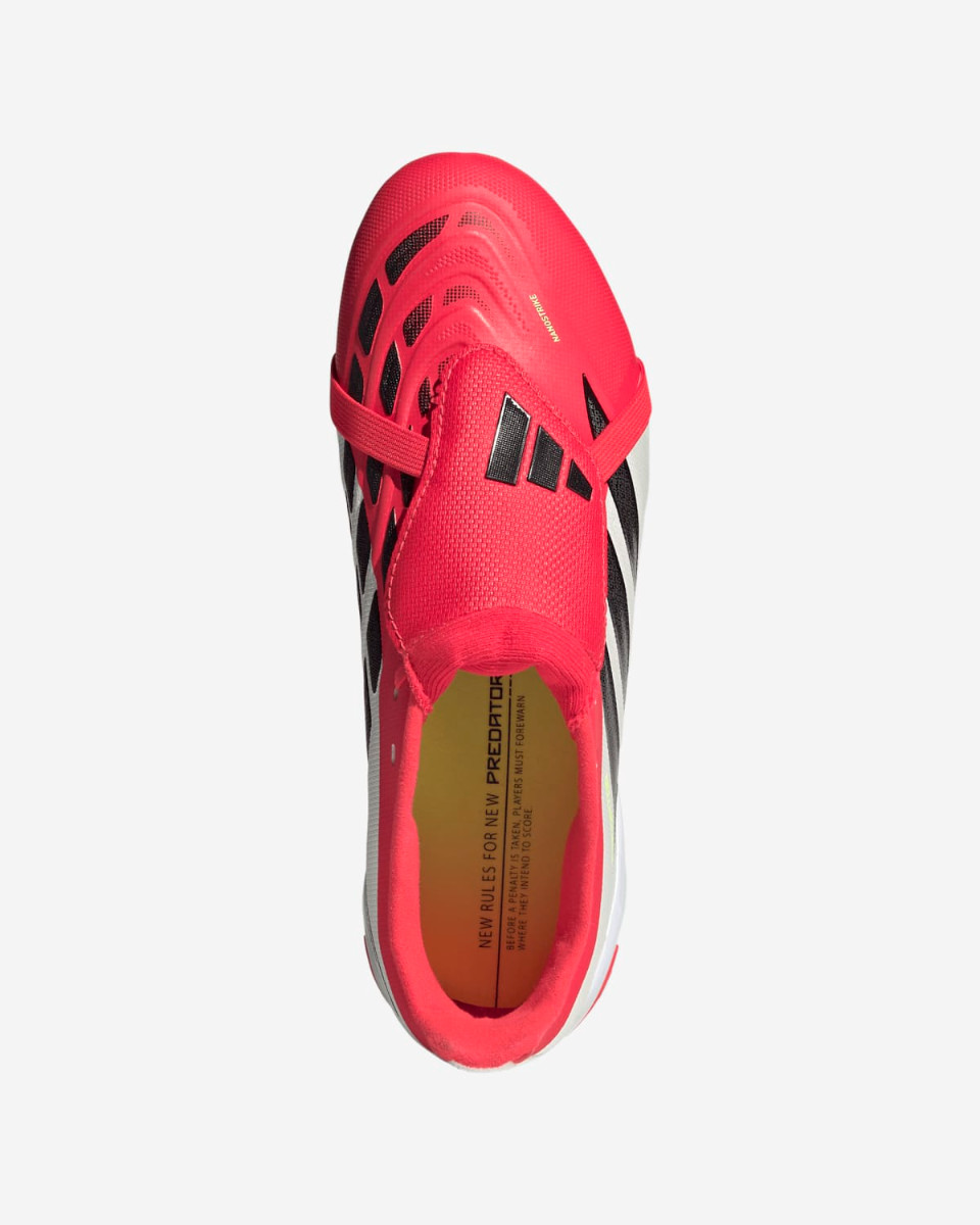 adidas Juniors Predator League Fold-Over Tongue Firm Ground Fotballsko Lucid Rød/Core Svart/Skyhvit - Image 3