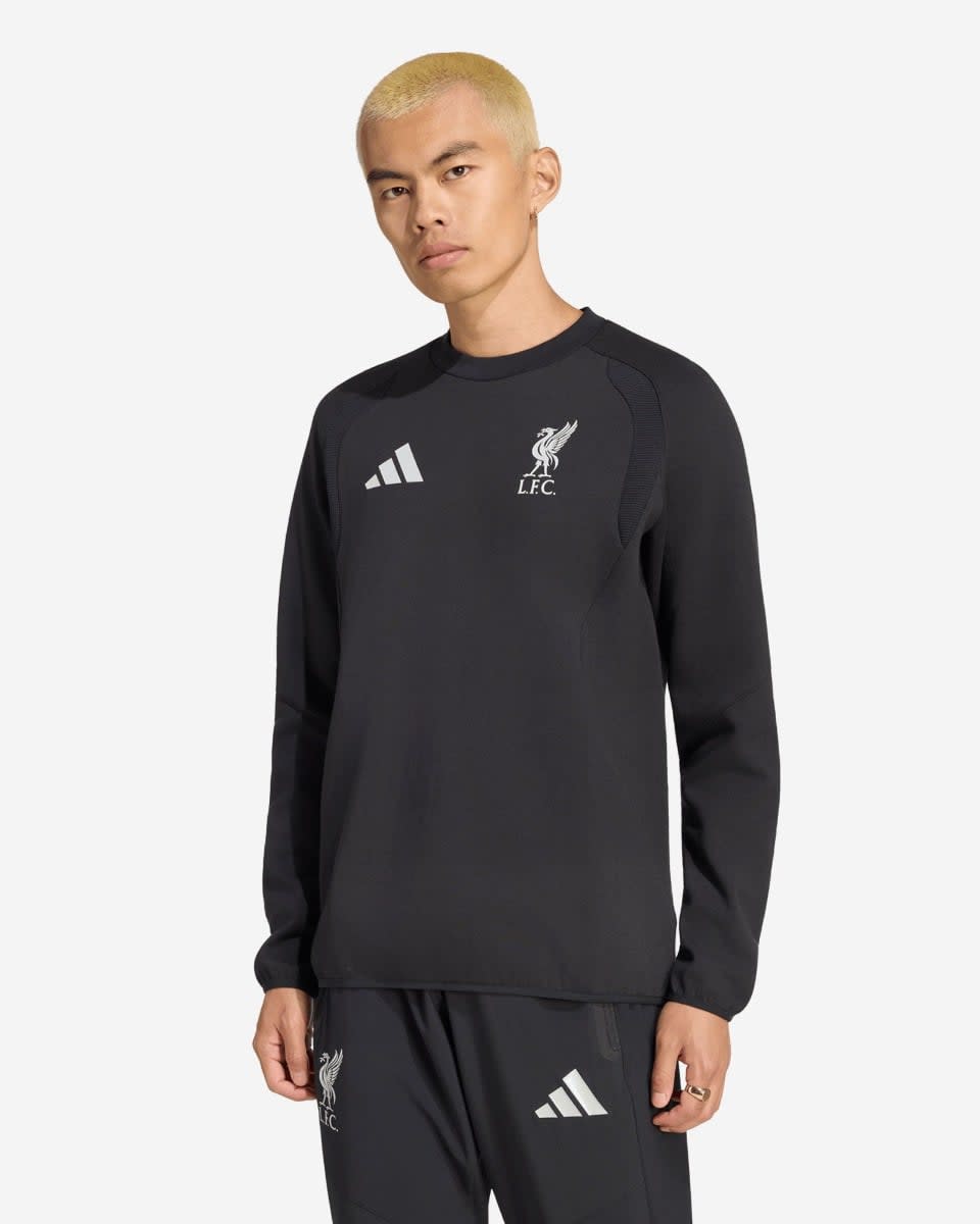 LFC adidas Tiro Travel Herren-Sweatshirt mit Rundhalsausschnitt, Schwarz - Image 1