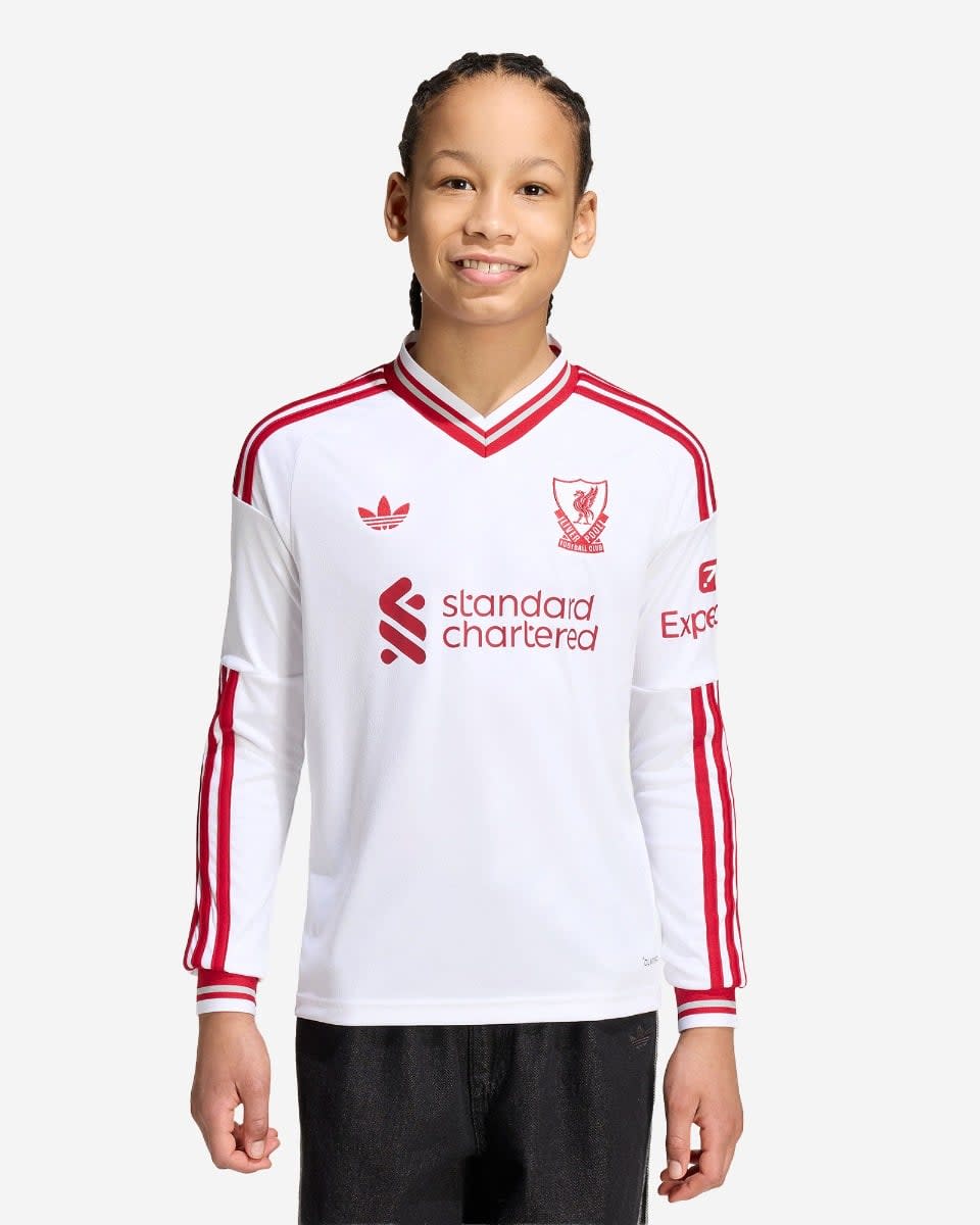 LFC adidas Youth 26/27 Long Sleeve Away Jersey - Image 1