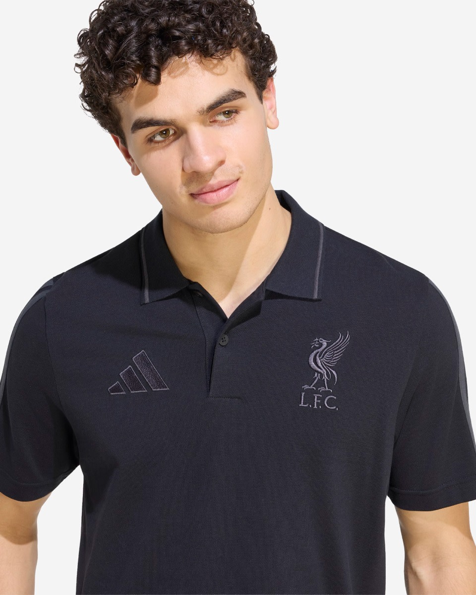 LFC adidas Adults 26/27 DNA Polo Black - Image 4