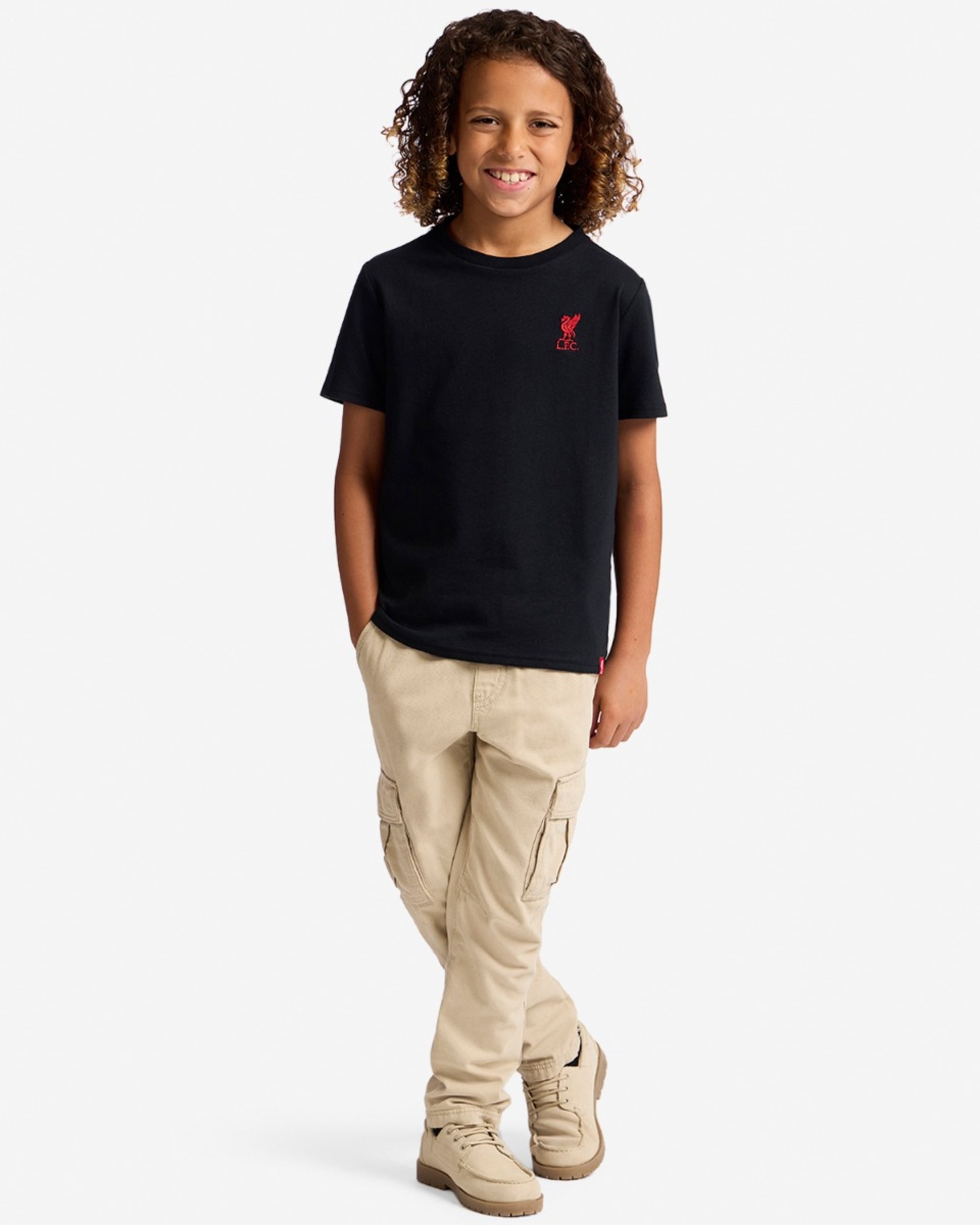 LFC Juniors Liverbird T-Shirt mit Stickerei Schwarz - Image 4