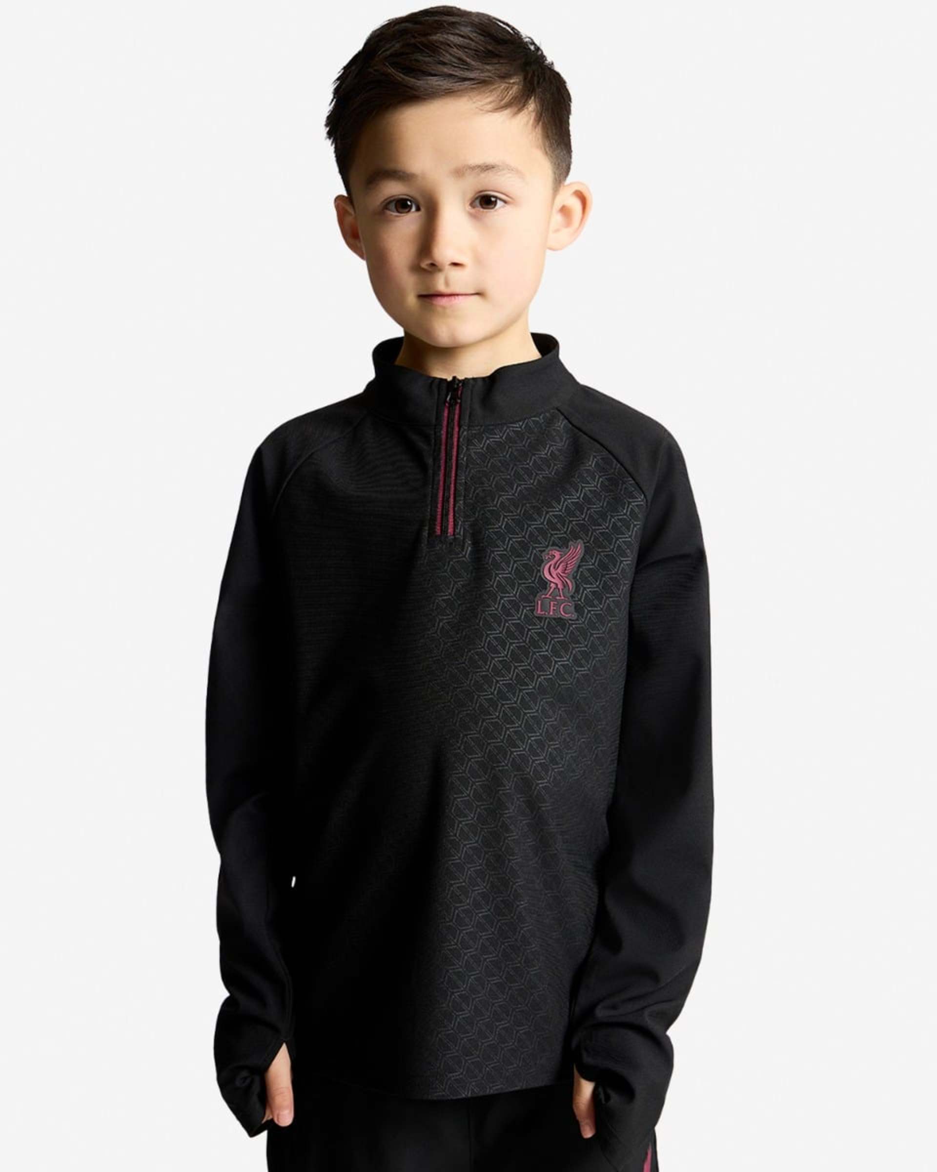 LFC Juniors 1/4 Raglan Top med Lynlås Sort - Image 3