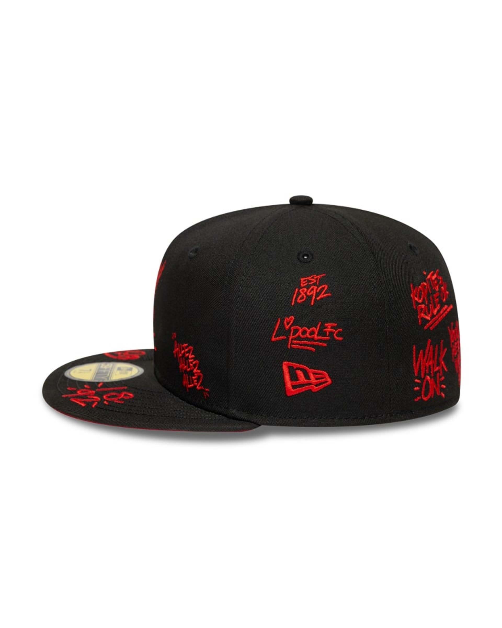 Casquette LFC New Era 59FIFTY Scribble noire et rouge - Image 4