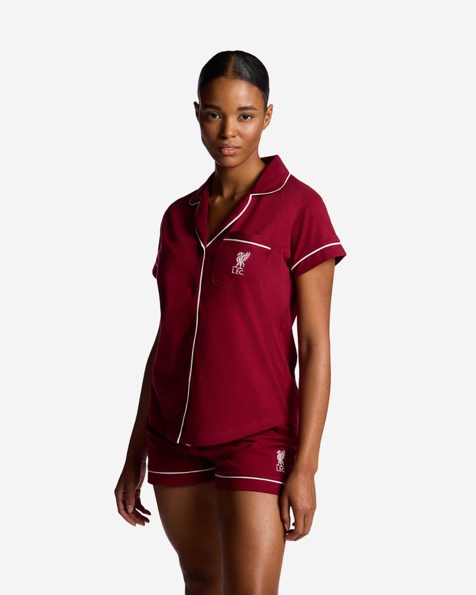 LFC Womens Short Pyjama Set Red - Image 3
