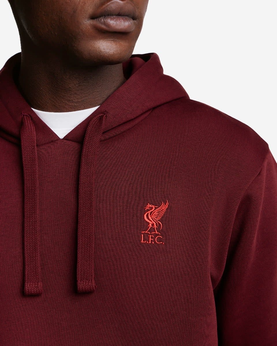 LFC Mens Overhead Logo Hoodie Dark Red - Image 2