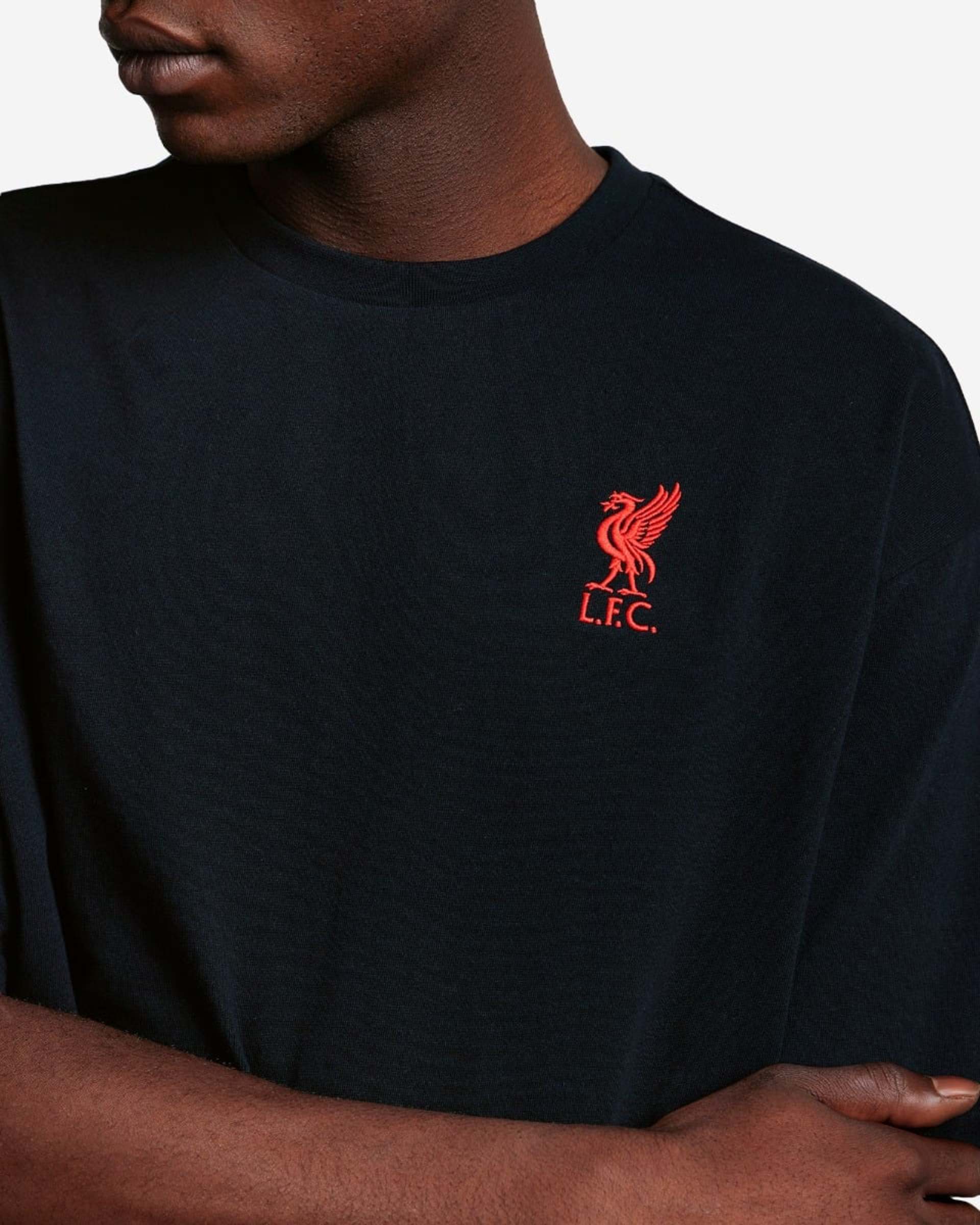 Camiseta LFC YNWA Wing de gran tamaño para hombre, negra - Image 4
