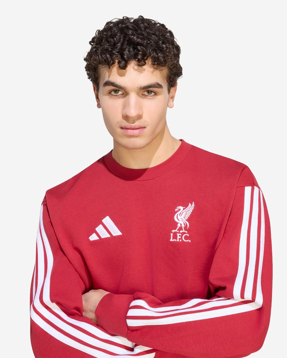 LFC adidas Mens 26/27 DNA Sweatshirt Active Maroon - Image 4