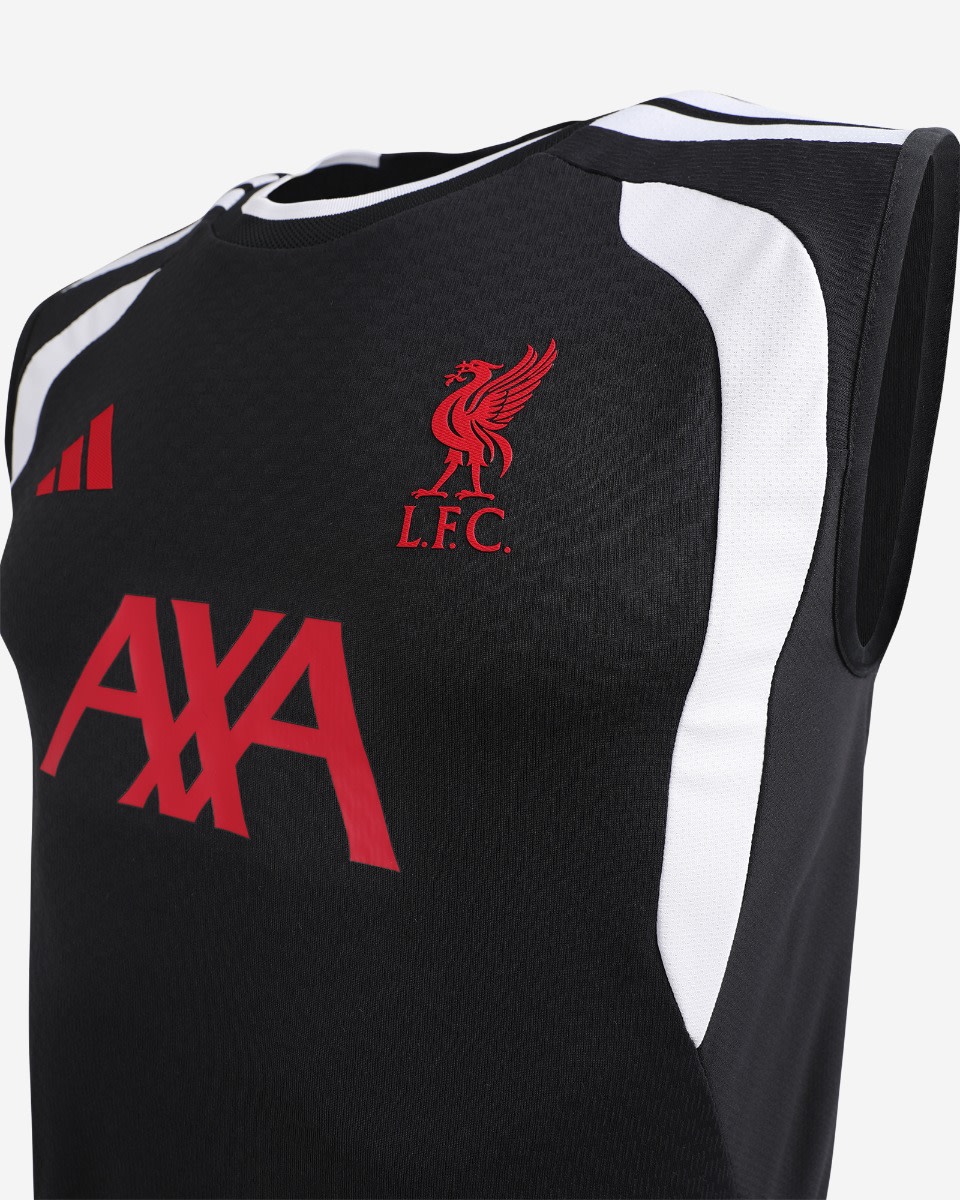 LFC adidas Womens 26/27 Tiro Sleeveless Jersey Black - Image 3