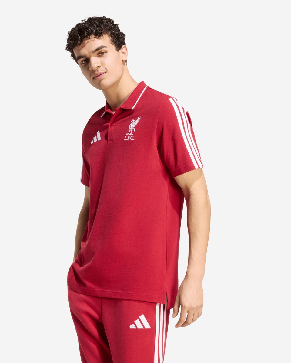 LFC adidas Adults 26/27 DNA Polo Active Maroon - Image 1