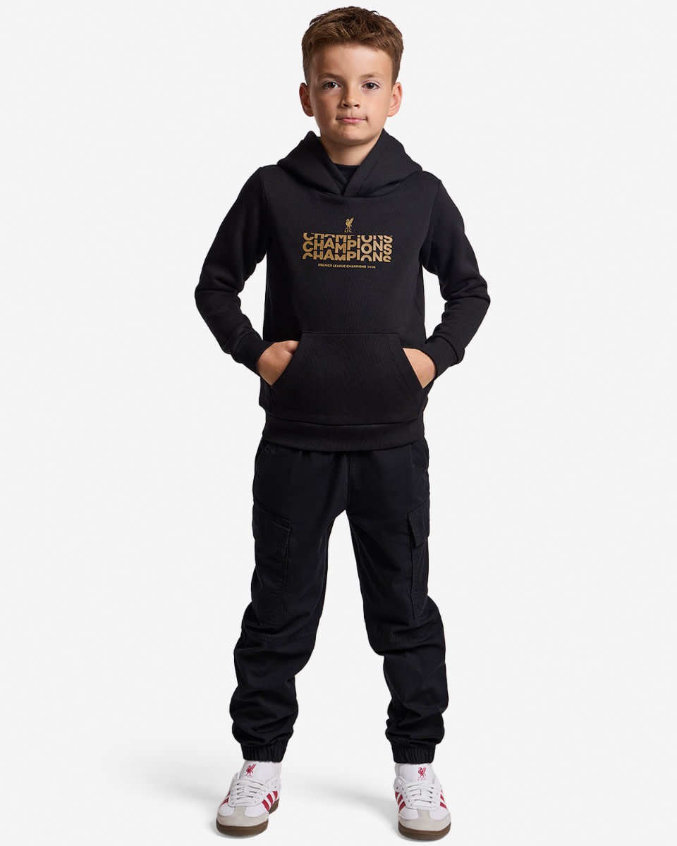LFC Juniors Champions Text Hoodie Black - Image 4
