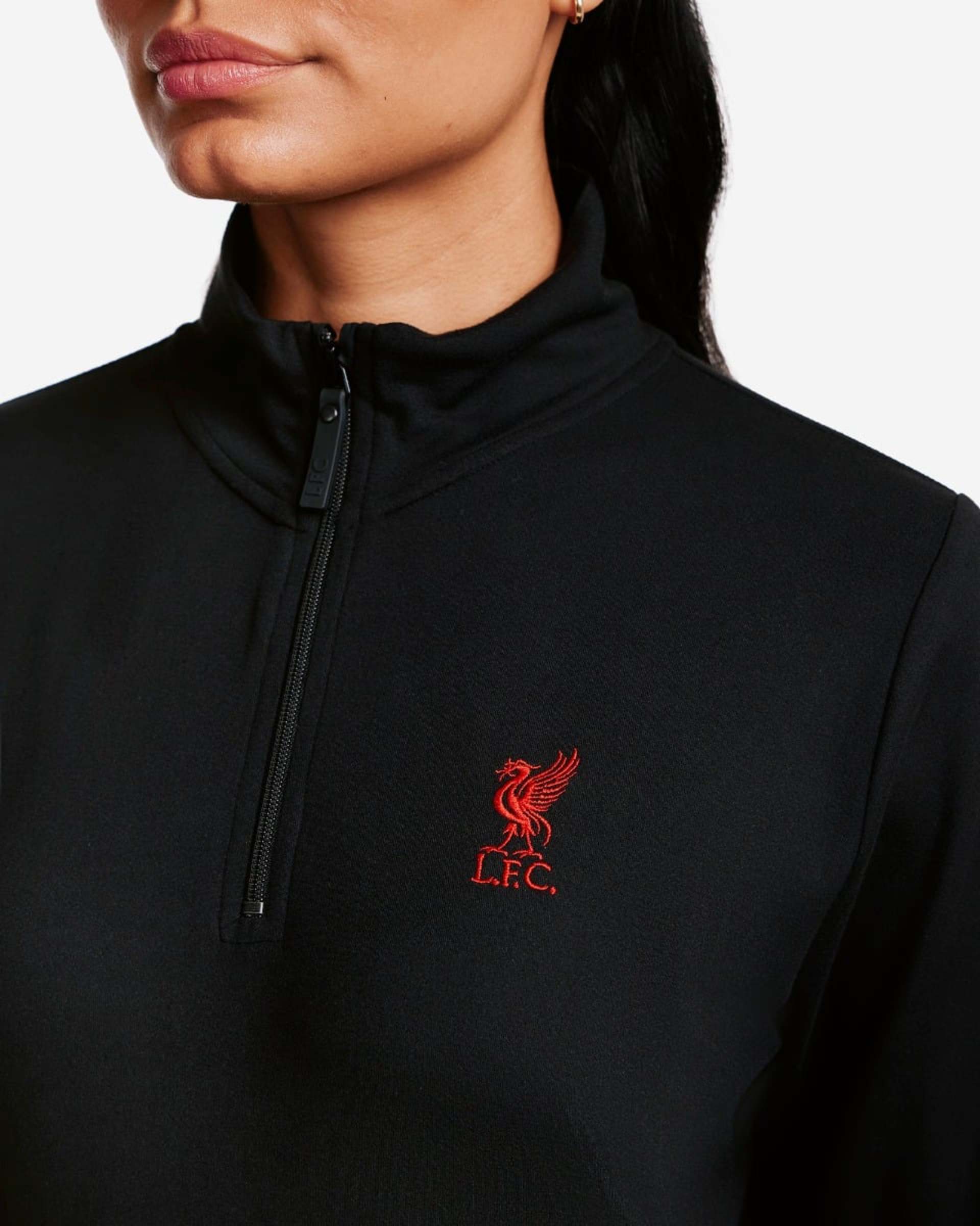 LFC Fleecejacke für Damen, 1/4 Reißverschluss, Schwarz - Image 2