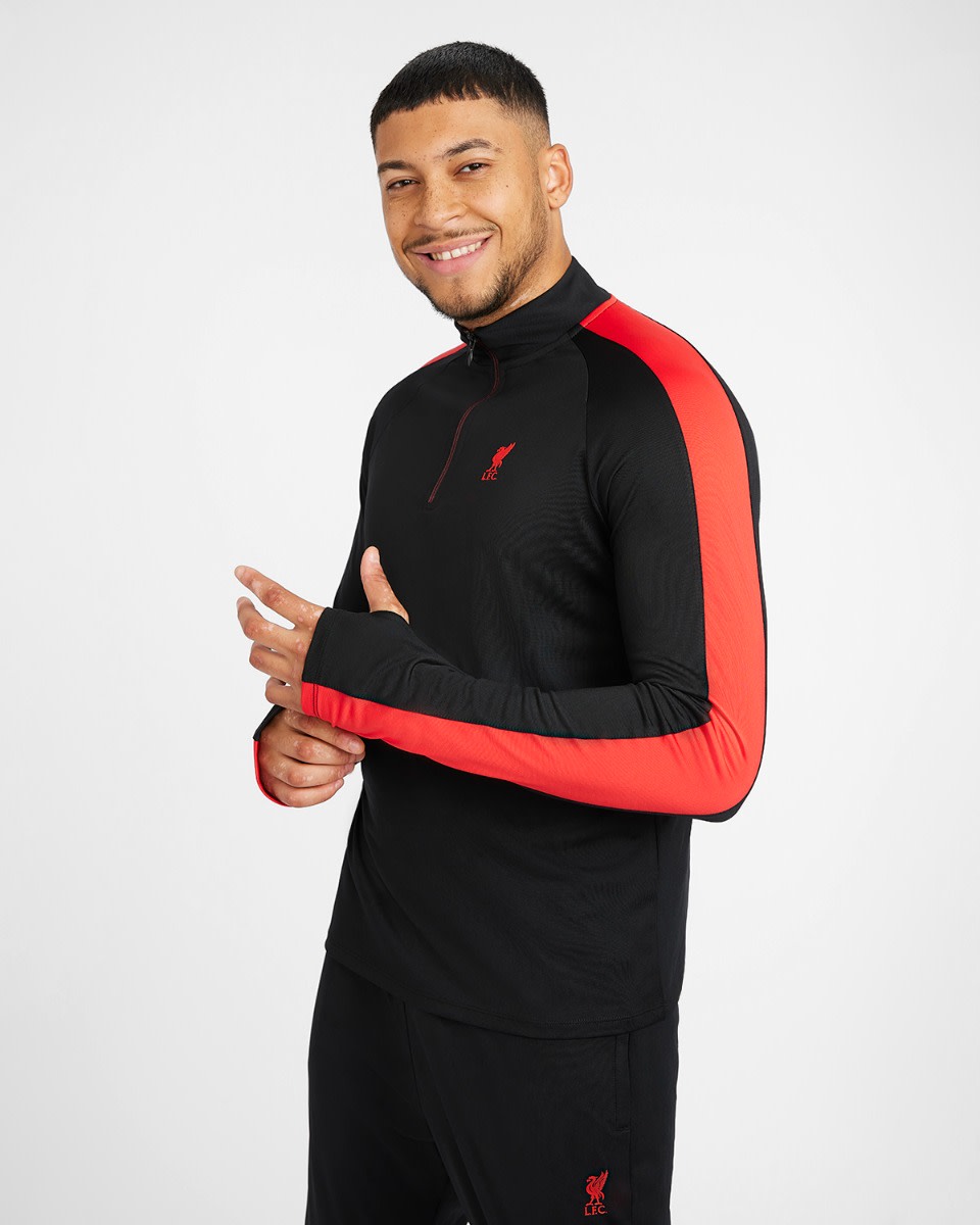 LFC Mens Quarter Zip Top Black - Image 3