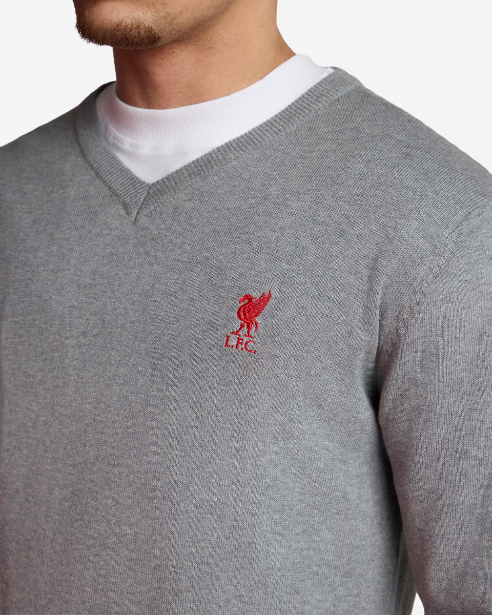 LFC V-hals Bomuldsstriktrøje Grå - Image 2