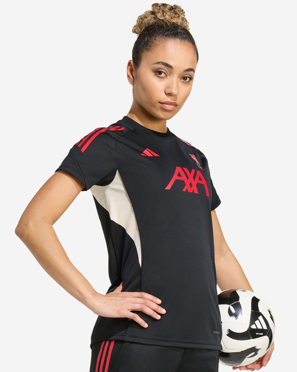 LFC adidas Womens 25/26 Domestic Short Sleeve Top Black - Image 4