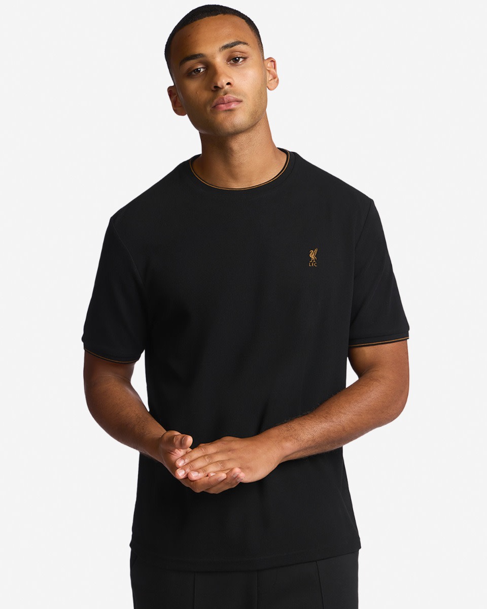 LFC Mens Knitted Tee Black - Image 1