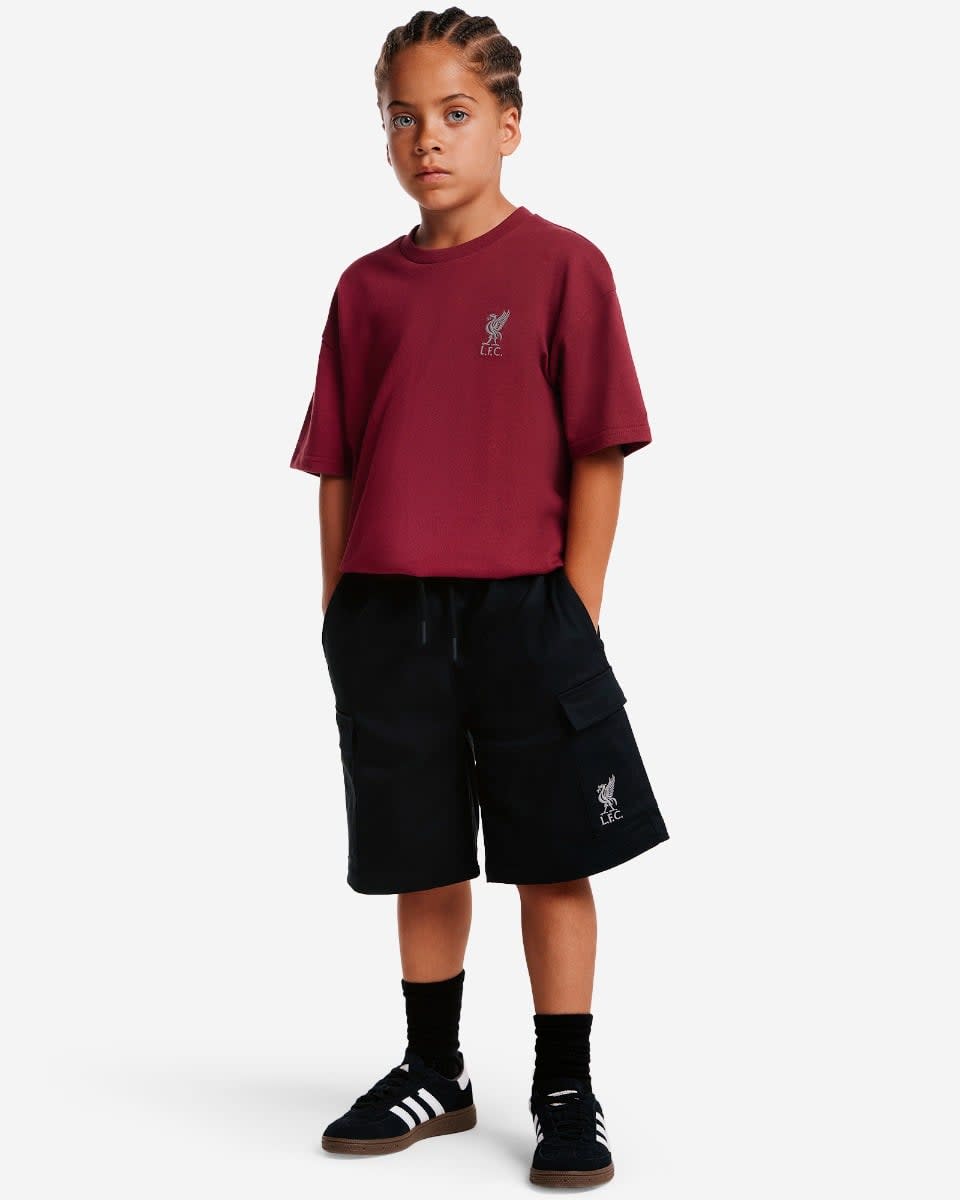 LFC Juniors Oversized YNWA Back Print Tee Cherry - Image 3
