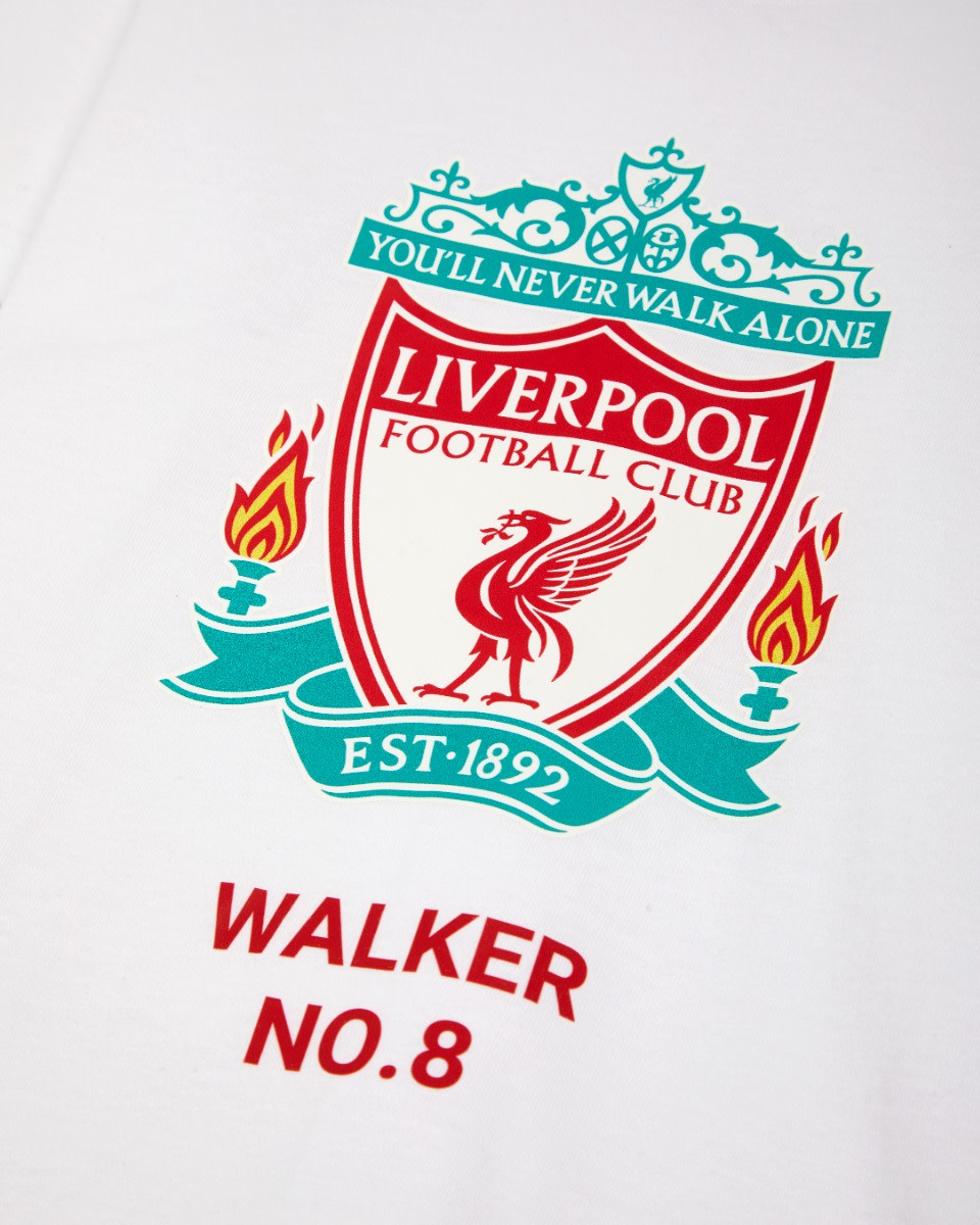 LFC Junior Crest Personalised White Tee - Image 3