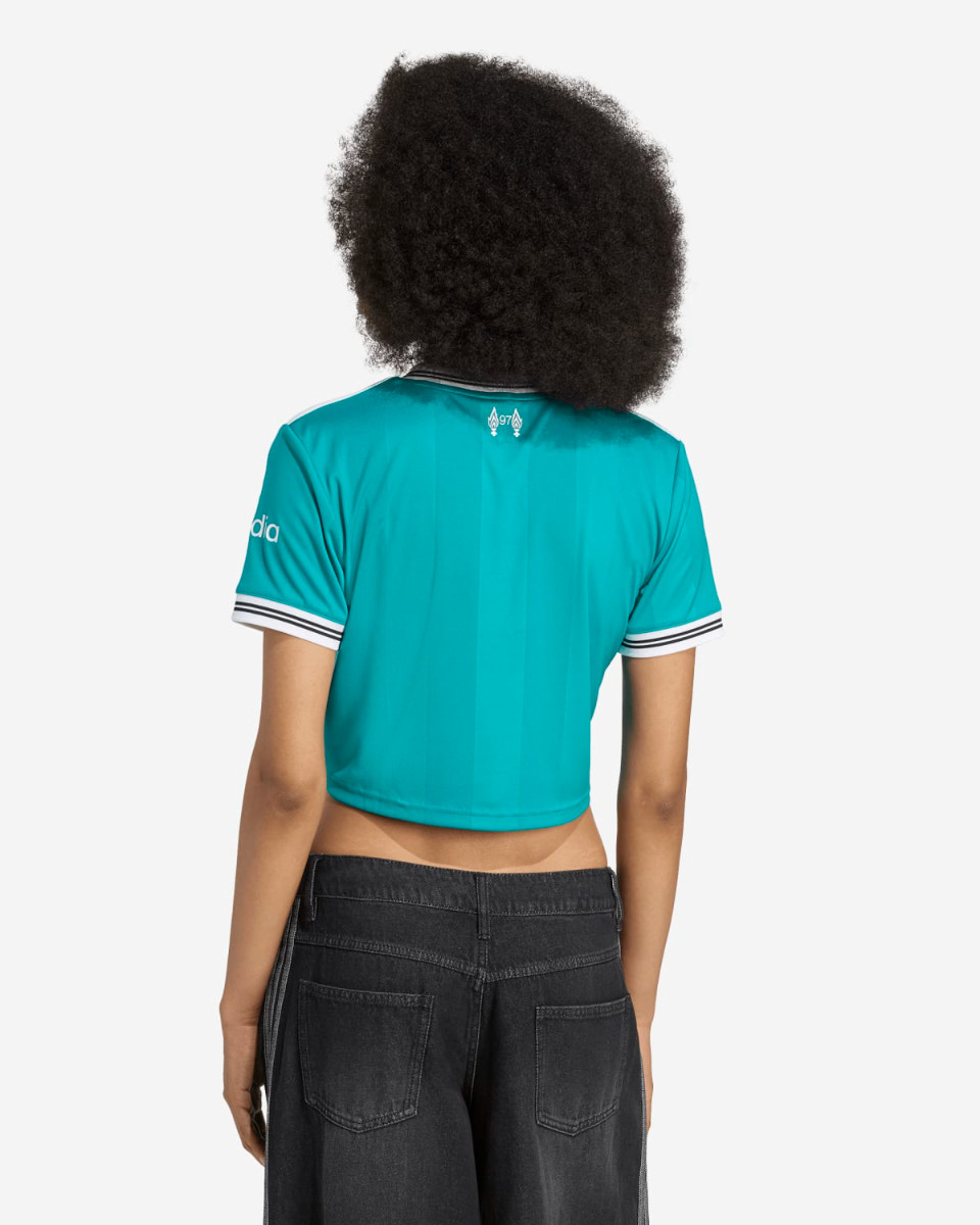 LFC adidas Womens 25/26 Third Short Sleeve Crop Jersey - Image 2